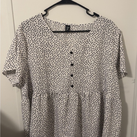 SHEIN Tops - SHEIN Black and White Polka Dot Blouse